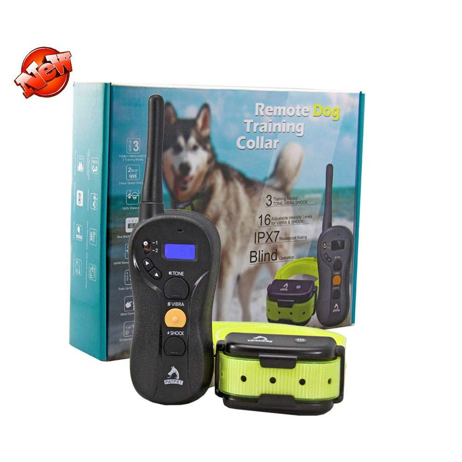 Collier d'entraînement pour chiens 600m télécommande étanche électronique Electronic Dog Training Shock Collier Rechargeable Fonction de l'aveugle