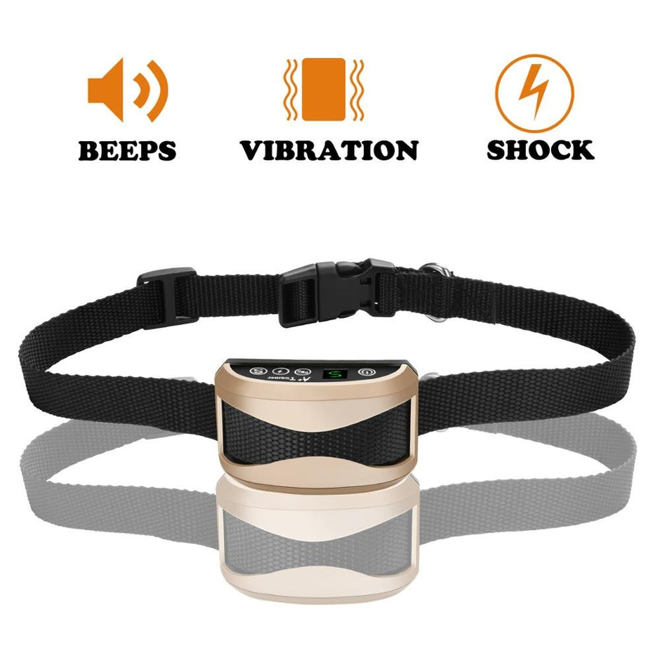 PATPET No Bark Collar 2020 Upgrade Version Rechargeable Dog Barking Control Training Collar Beep Vibration Safe Shock