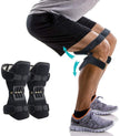 Knee Spring Brace Breathable Anti-Gravity Knee Bend Support Powerful Rebound Spring Force, Non Slip Tendon Brace Band Pad Power Lift Joint Support Knee Pads One Pair (Black)
