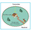 Wireless Dog Fence System with Rechargeable Transmitter and Rechargeable Collar Receiver - Safe & Easy Install WiFi Radio Electric Dog Fence