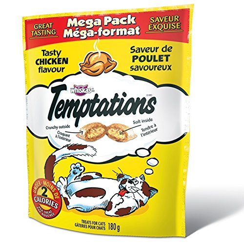 Whiskas 72300 Temptations Tasty Chicken Cat Treats 10/180 Gm