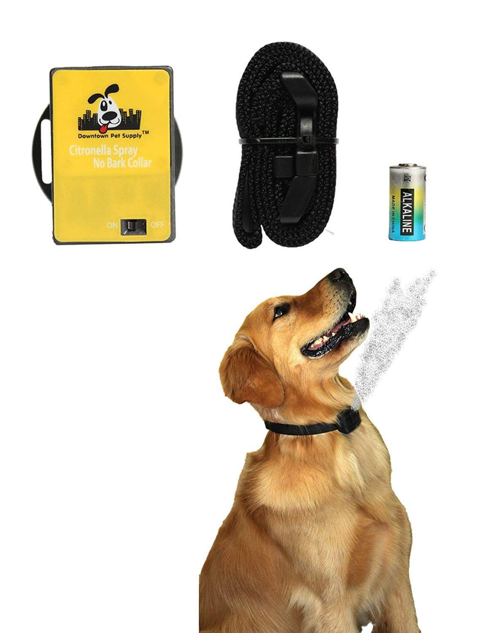 Downtown Pet Supply Citronella No Bark Automatic Spray, Humane No Shock Collar, Anti-bark with Advanced Bark Detection (Collar and Citronella Cans Available)