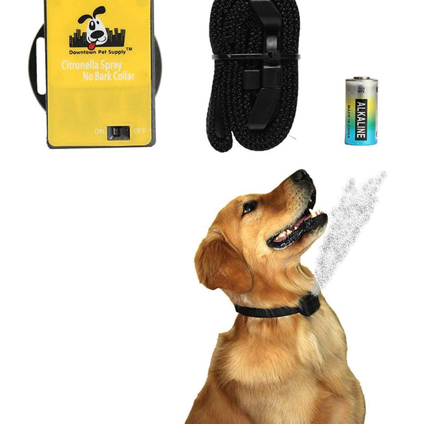 Downtown Pet Supply Citronella No Bark Automatic Spray, Humane No Shock Collar, Anti-bark with Advanced Bark Detection (Collar and Citronella Cans Available)
