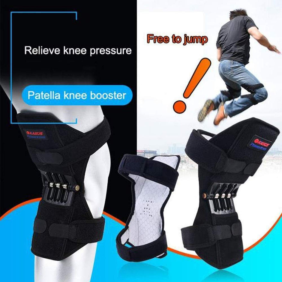 Knee Booster - Spring Knee Pad Breathable Knee Booster Power Lift Knee Protection Booster Patella Stabilizer Protector Joint Pain Relief Mountaineering Deep Care