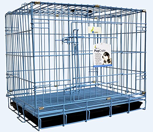 Unleashed GN10 Double Door Crate (Blue, 24.8x17.3x20.5")