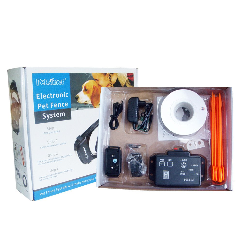 Amadog Electronic Anti-Run Beep Shock Dog Dog Clateau de clôture, récepteur de collier imperméable rechargeable