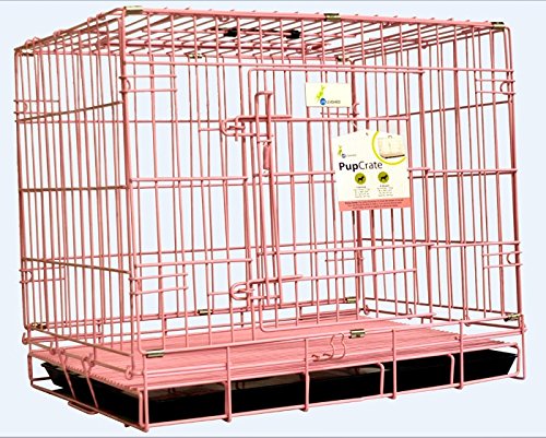 Unleashed GN10 Double Door Crate (Pink, 24.8x17.3x20.5")