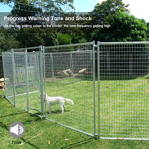 Wireless Fence for Dogs, Electric Pet Containment System for Dog and Pets with Waterproof and Rechargeable Training Collar Receiver Boundary