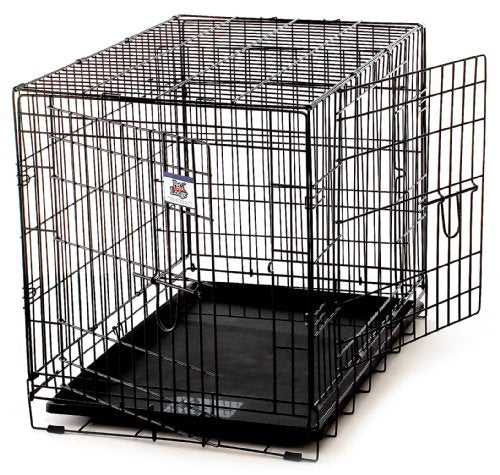 Pet Lodge 154659 Moyen Black Double Door Wire Pet Crate