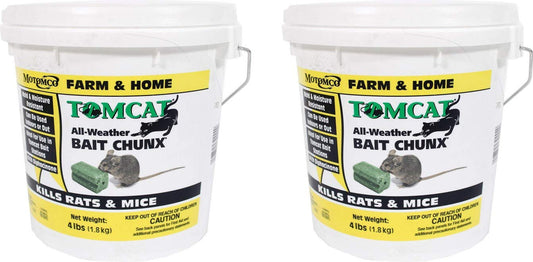 Motomco Tomcat All Weather AQWPOL Bait Chunx, 4 Lb, 2Pails
