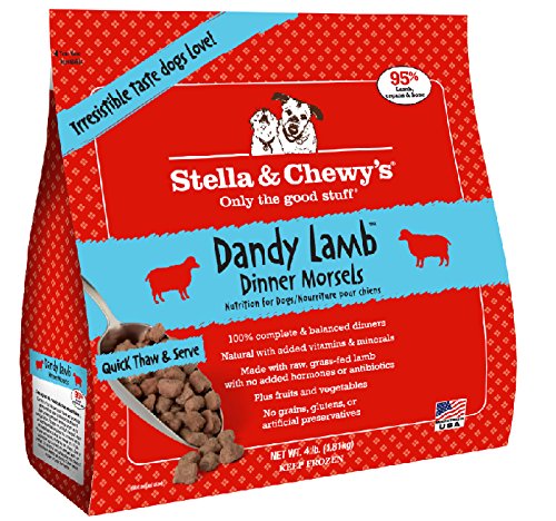 Stella & Chewy's 45771 Frozen Dandy Lamb Dinner Morsels Dog Food 4LB (4)