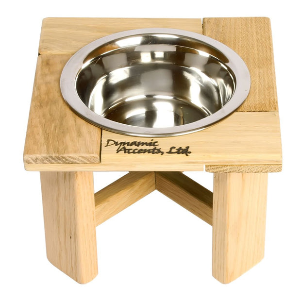 Legacy Outdoor Raised Feeder for Dogs in Solid White Oak