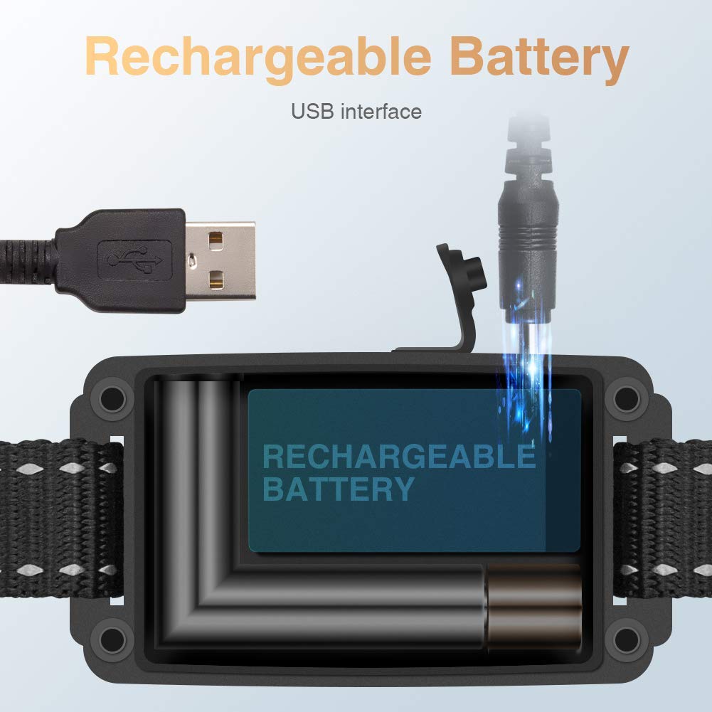 Collier d'écorce [version améliorée], col de formation anti-écorce, collier de pulvérisation de la citronnelle en toute sécurité pour tous les chiens - rechargeable et imperméable