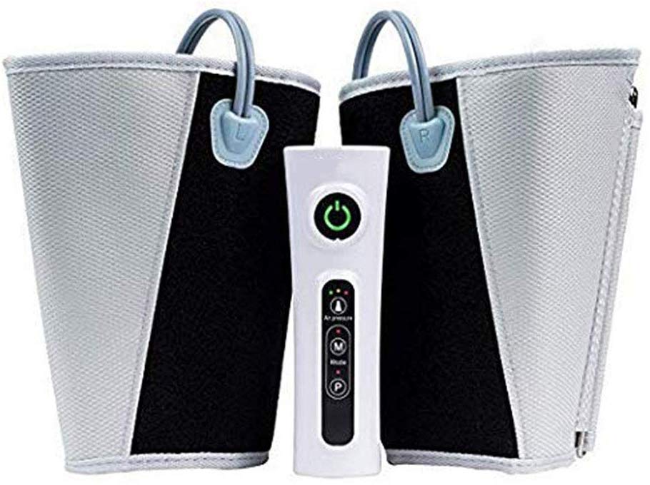 Dual Calf and Foot Air Massager,Air Compression Leg Wraps Massage Therapy Device for Pain Relief Handheld Controll
