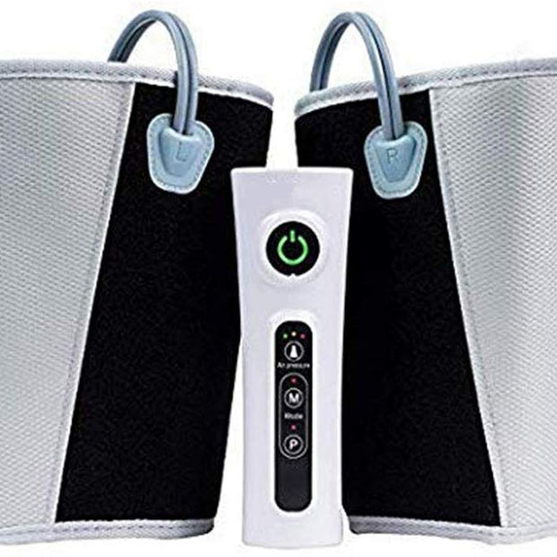 Dual Calf and Foot Air Massager,Air Compression Leg Wraps Massage Therapy Device for Pain Relief Handheld Controll