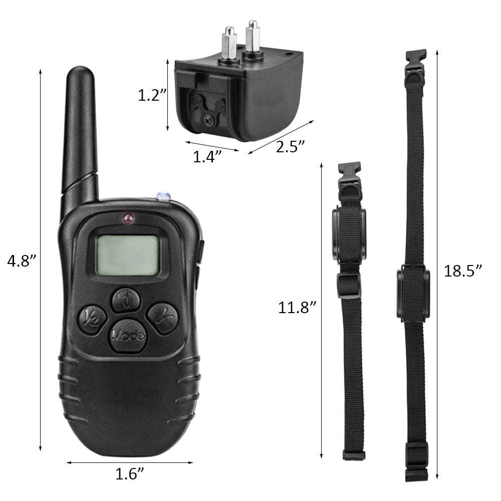 WOLFWILL Rechargeable Training Collar 330 Yards Remote Pet Dog with Beep / Vibration / Shock Electric E-collar