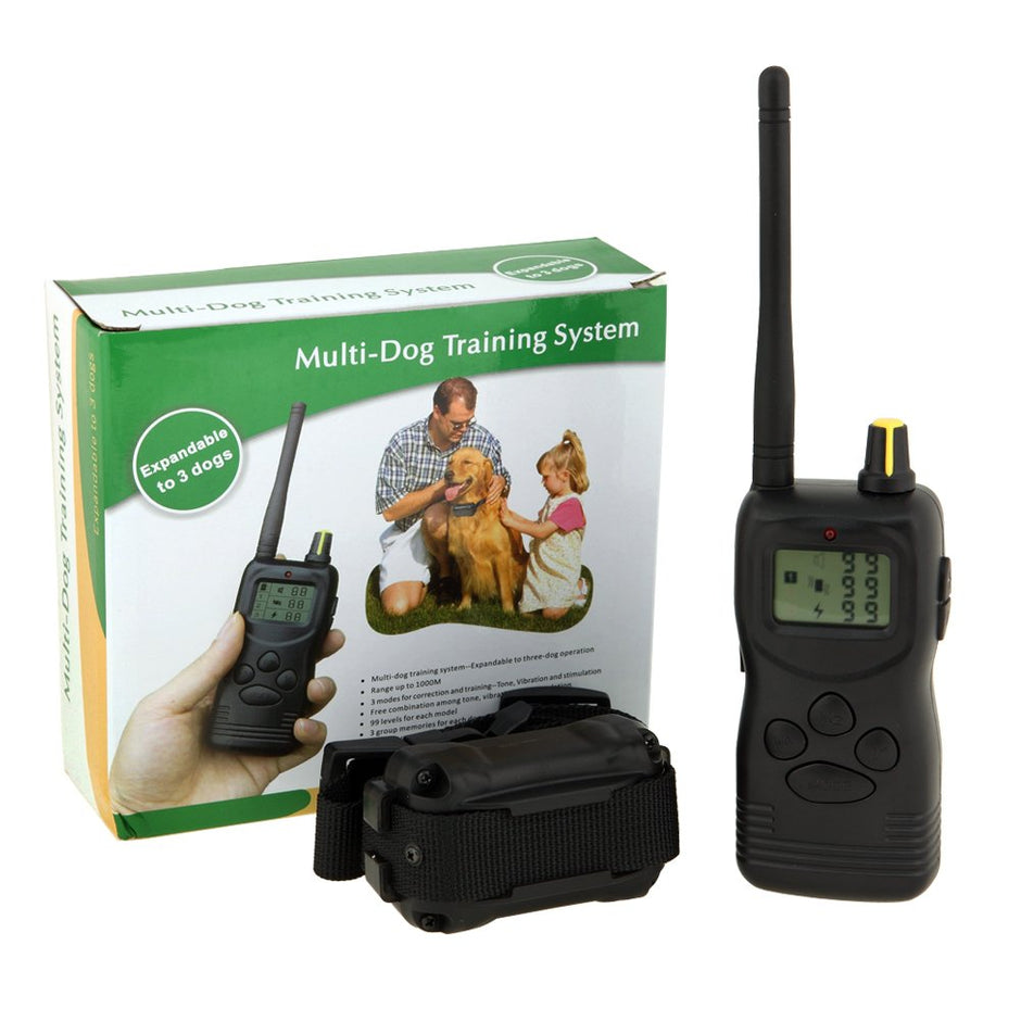 Remote sans fil numérique 1000m Collier de formation pour animaux de compagnie