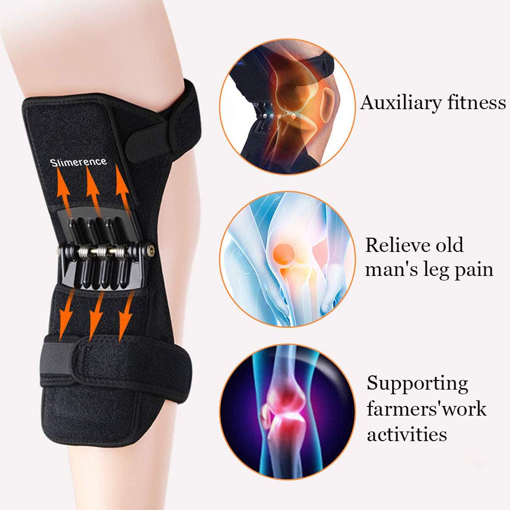 Knee Booster - Spring Knee Pad Brace Power Lifts Knee Protection Boost Old Cold Leg Knee Band Mountaineering Deep Care Joint Support Knee Pads Powerful Rebounds Spring