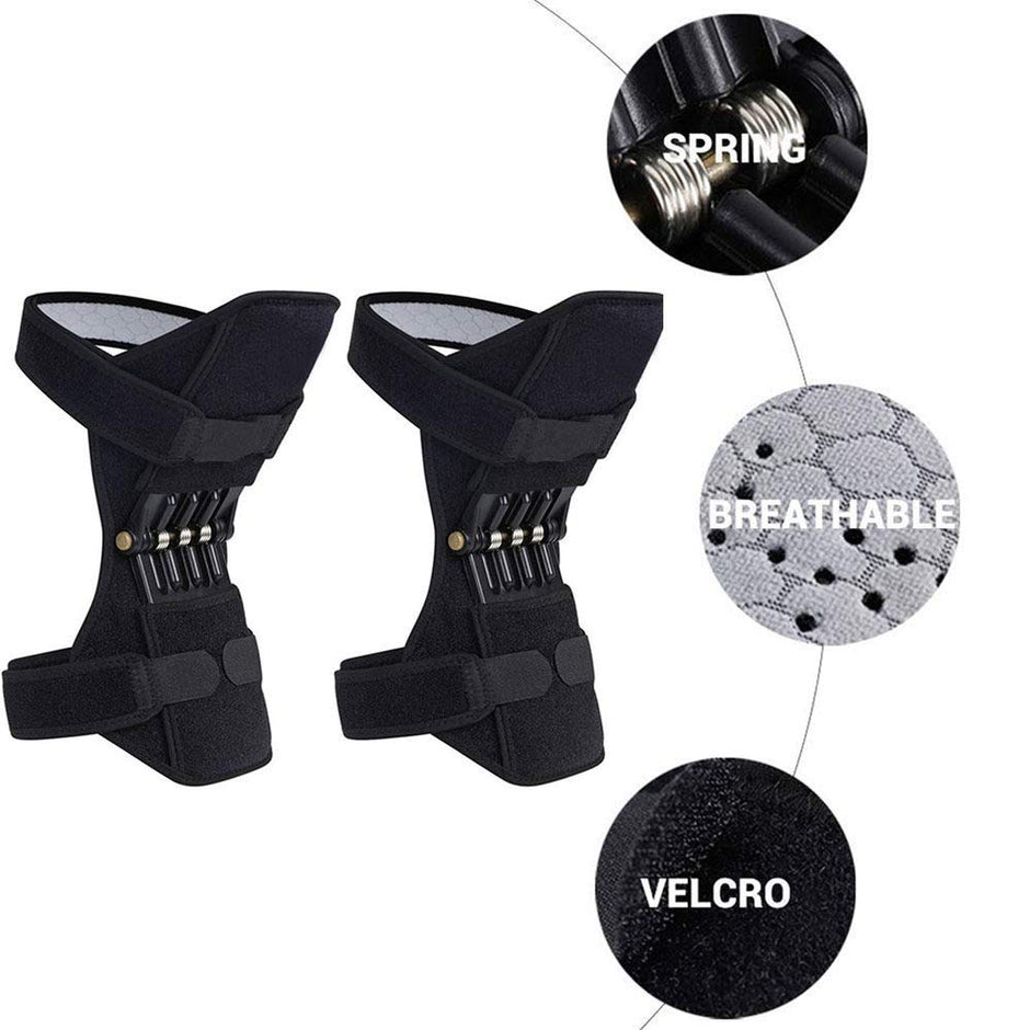 Knee Booster - Spring Knee Pad Breathable Knee Booster Power Lift Knee Protection Booster Patella Stabilizer Protector Joint Pain Relief Mountaineering Deep Care