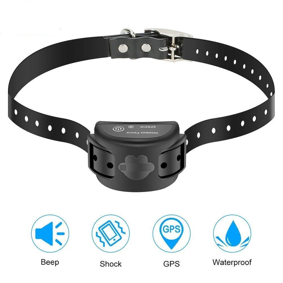 Aniluxe Wireless Electric Satellite Dog Fence with GPS Dog Containment System(Waterproof and Rechargeable Collar Shock/Tone Correction,for 1 Pet)
