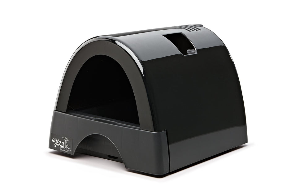 Kitty A Go Go Designer Cat Litter Box - Glossy Black