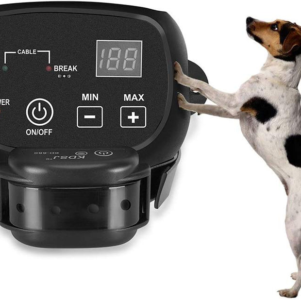 COVONO Electric Dog Fence,Pet Containment System(Aboveground/Underground,650 Ft Wire,IP66 Waterproof and Rechargeable Collar, Shock/Tone Correction,KD660B)