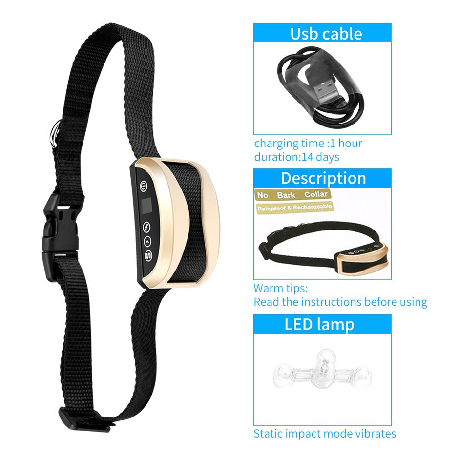 CBoner Bark Collar - Upgrade Sensitivity Rechargeable Dog Barking Control Training Collar for Small Medium Large Dogs - Beep / Vibration / Safe Shock or No /Adjustable Sensitivity