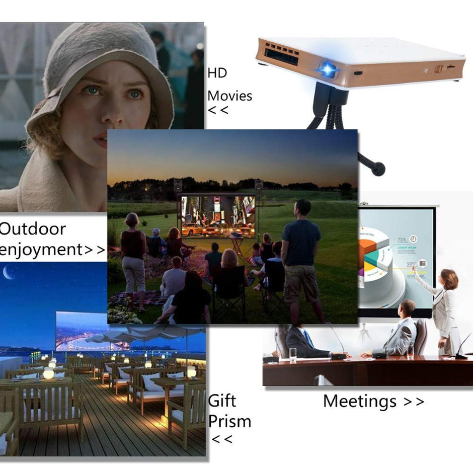 Wireless Mobile Phone pico Mini Pocket Smartphone Projector 1080p WiFi Streaming tv Box