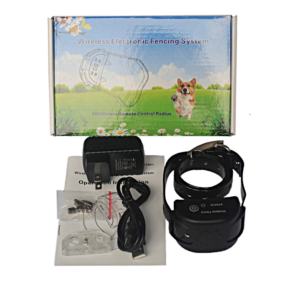 Système de clôture sans fil collier de chien rayon 800M utiliser la technologie GPS par Satellite collier de dressage de chien étanche Rechargeable