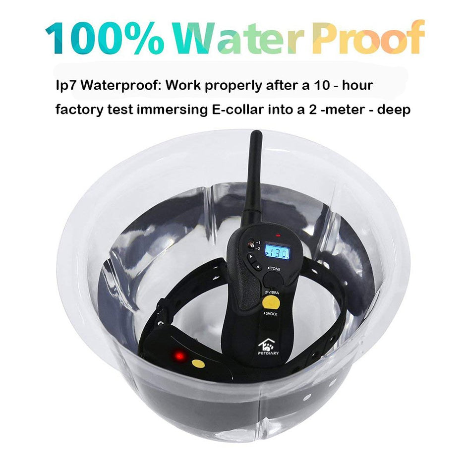Dog Training Collar for Dogs with 3 Training Modes Electric Shock 0~16 Schock Levels Rechargeable and Waterproof Remote E-Collar