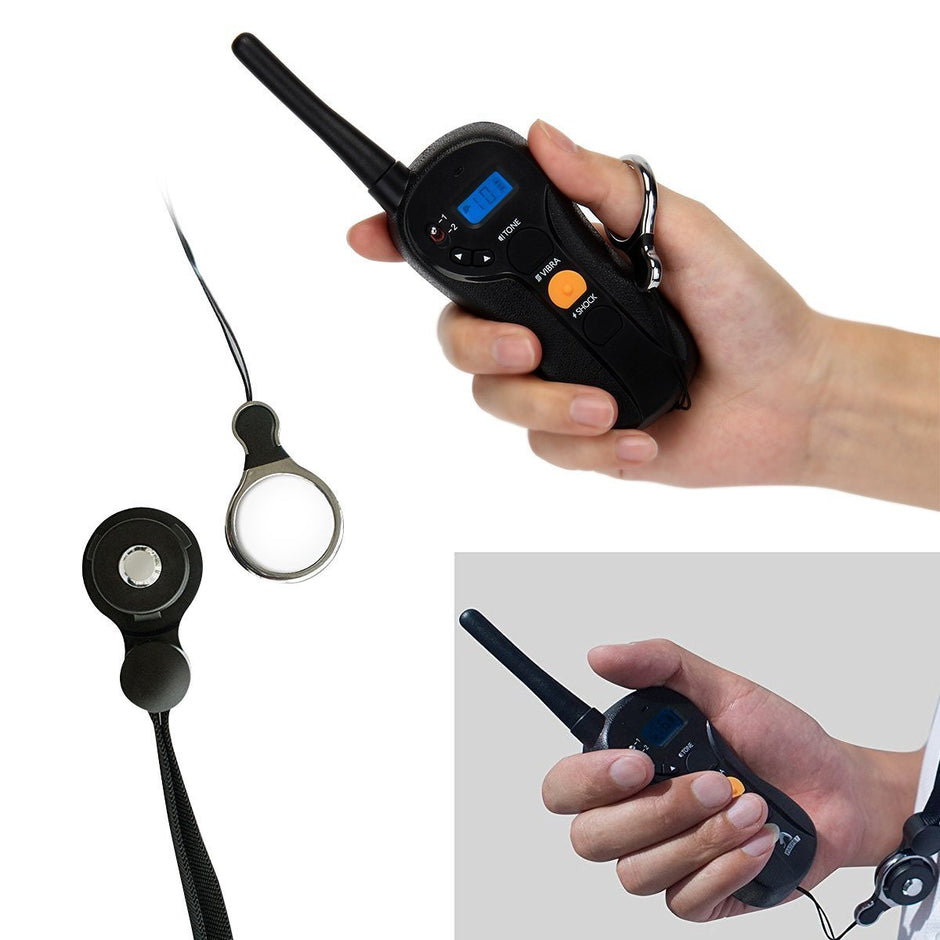Dog Training Collar -Rechargeable & Waterproof 660yd Remote Control Collar - Blind Operation Remote with Tone / Vibration / Shock Electric Collar-Fit For (10Lbs - 100Lbs)