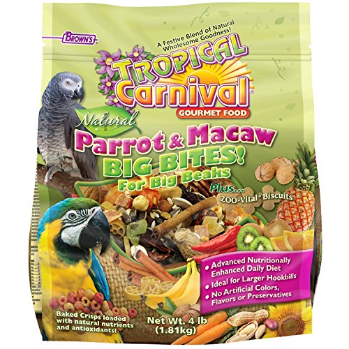 FM Browns BB0875 Tropical Carnival Natural Parrot and Macaw Food 4 lb