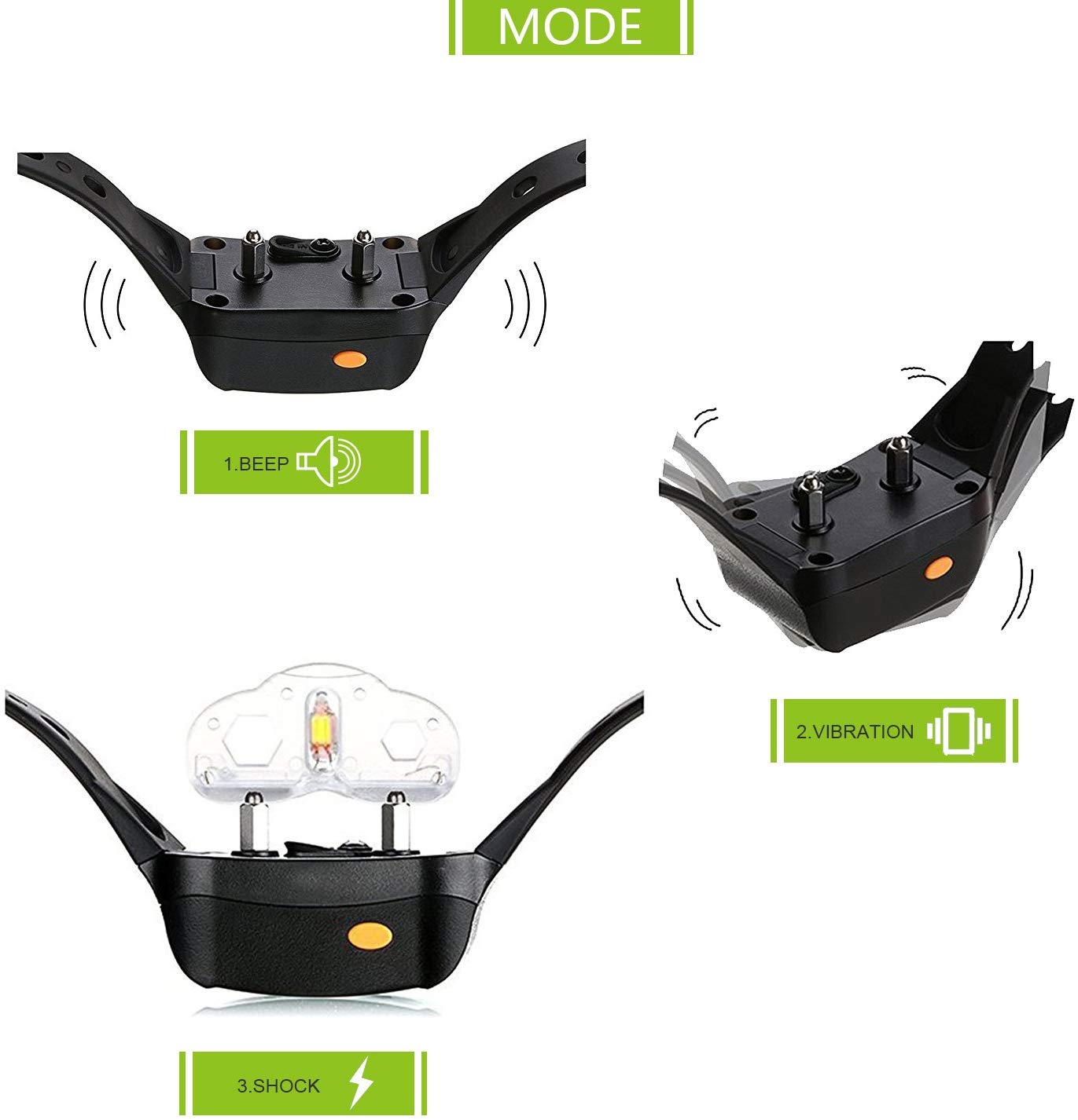 Dog Training Collar Rechargeable Waterproof 600 yd Remote Dog Collar with Tone / Vibration / Shock Mode Pet Dog Trainer For (10Lbs - 100Lbs)