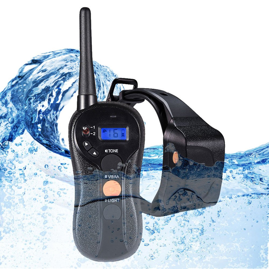 Wolfwill Humane No Shock Remote Dog Training Collar 100% imperméable Rechargeable 1980 pieds Boulots avec vibration de ton