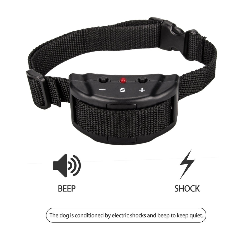 No Bark Collar Anti Barking Olycism Static shock &Deep Dog Collar No Harm No Pain Vibration 7 Sensitivity Levels Adjustable for Medium Large Small Good Behavior Training(2017 upgrade version)