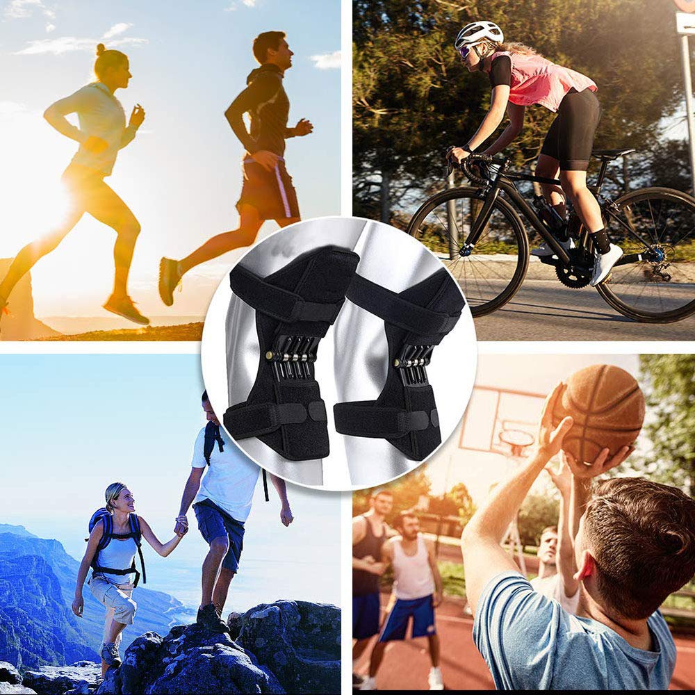 Knee Booster - Spring Knee Pad Breathable Knee Booster Power Lift Knee Protection Booster Patella Stabilizer Protector Joint Pain Relief Mountaineering Deep Care