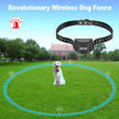 COVONO Wireless Dog Fence GPS,Invisible Fence 15lbs-120lbs Dogs (Electric Dog Fence,Pet Containment System,Waterproof Rechargeable Collar,Shock/Tone Correction)