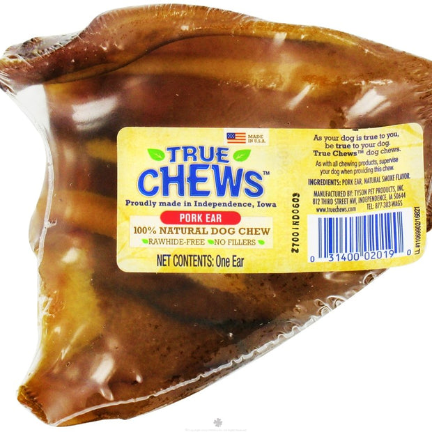 True Chews Natural Pork Ear Dog Treat