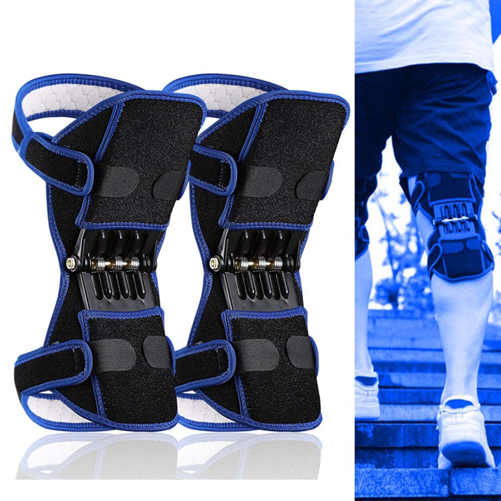 Knee Booster - Spring Knee Pad Brace Power Lifts Knee Protection Boost Old Cold Leg Knee Band Mountaineering Deep Care Joint Support Knee Pads Powerful Rebounds Spring