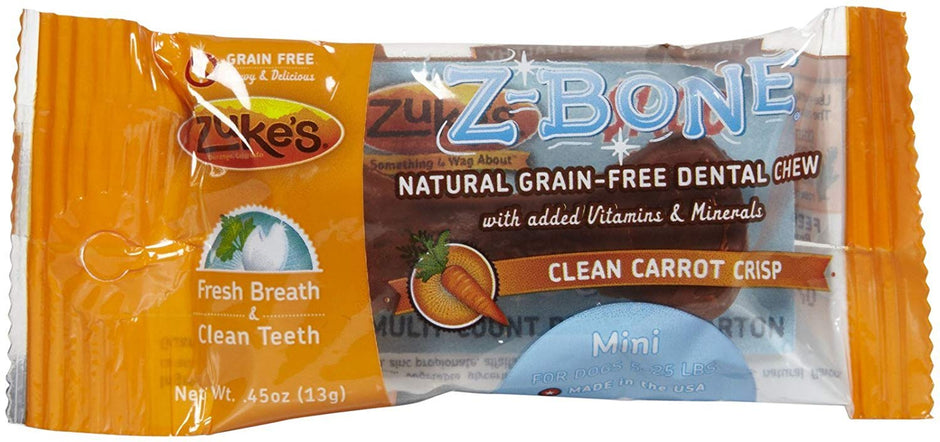 Zuke's Performance Pet Nutrition 134081 72 Count Z-Bone Mini Carrot Crunch Display Box, Mini