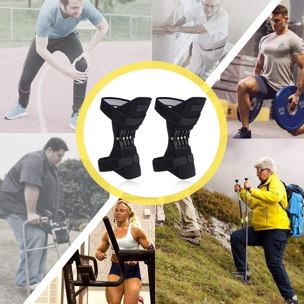 Knee Protection Booster, 2 Packs Breathable Knee Brace Support, Powerful Rebound Spring Force, Joint Support Knee Pad Pain Relieve Rressure Reduce for Walking, Jogging