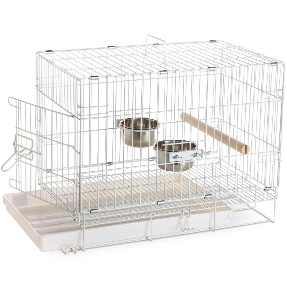 Prevue Hendryx Travel Bird Cage 1305 White, 20-Inch by 12-1/2-Inch by 15-1/2-Inch