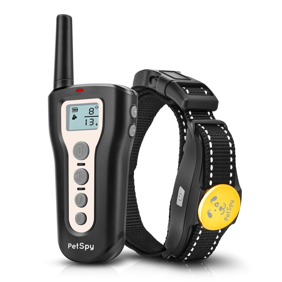 PetSpy P320 Dog Shock Collar for 1200ft Remote Training with Vibration and Beep Rechargeable and Waterproof E-Collar Trainer