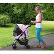Pet Gear No-Zip Happy Trails Pet Stroller for Cats/Dogs, Zipperless Entry, Easy Fold with Removable Liner, Storage Basket + Cup Holder