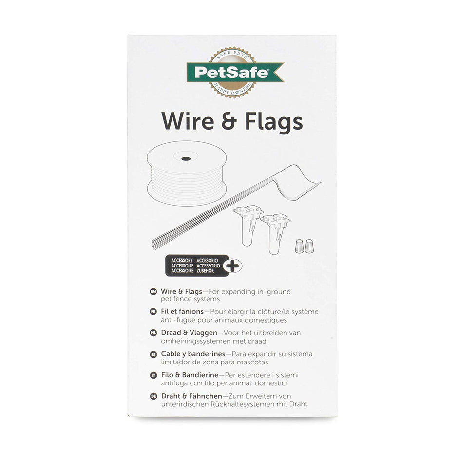 PetSafe Fence Wire and Flag Kit, Includes 50 boundary Flags and 500 ft of Wire, Expand your In-Ground Fence