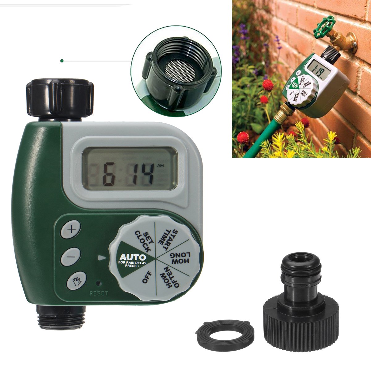 Minuterie électronique de robinet d'eau bricolage unité de contrôle d'irrigation de jardin minuterie d'irrigation LCD numérique
