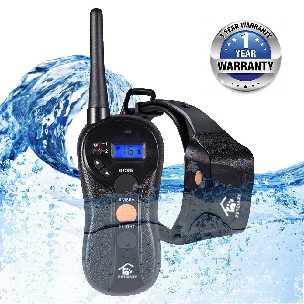 Dog Training Collar for Dogs with 3 Training Modes Electric Shock 0~16 Schock Levels Rechargeable and Waterproof Remote E-Collar