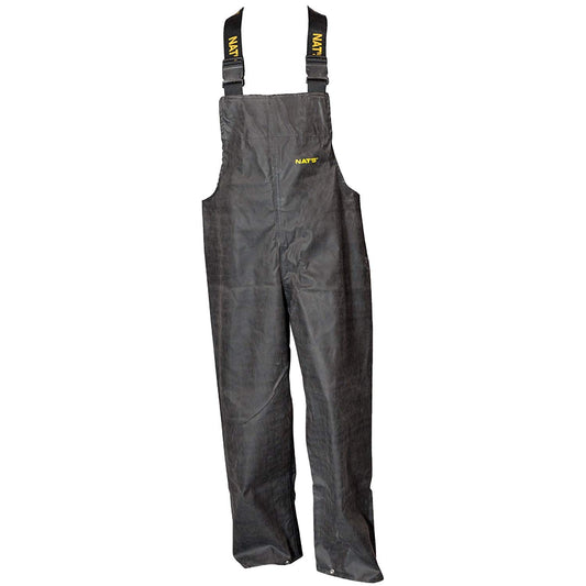 N142P Natural Rbber/Cotton Double Bib Pant 55mm - Black S-5XL