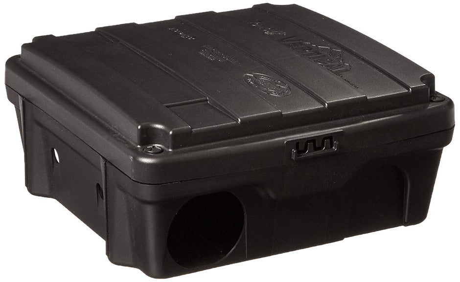 TOMCAT Versatile Rodent Bait Station - Black - 9X9x4"
