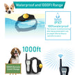 Collier d'entraînement pour chiens YTT, collier de choc pour chiens à 1000 pieds, pas de blessure et choc à 100% imperméable BEEP / vibra / choc électrique.
